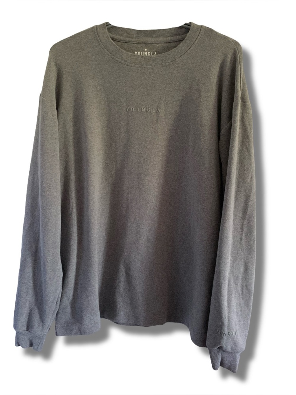 YoungLA Soft Stretch Grey Crewneck Size Medium